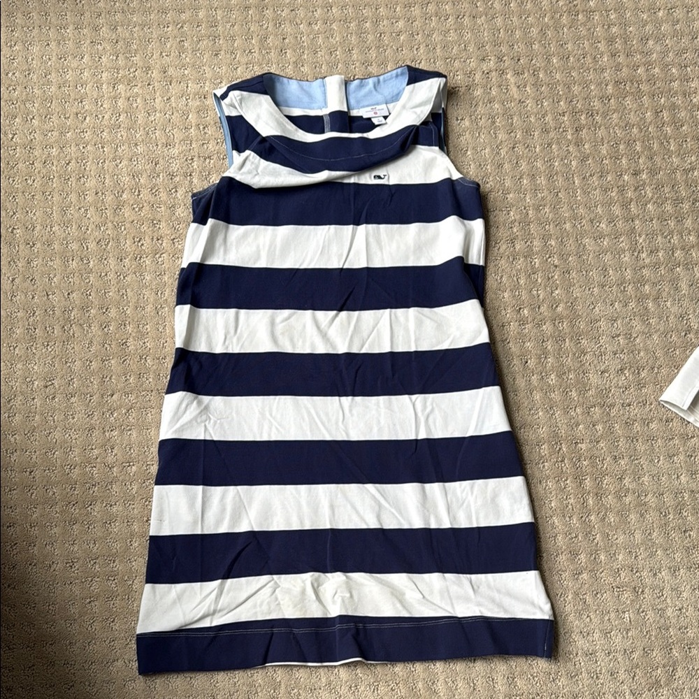 Vineyard Vines for Target Blue and White Sleeveless Sheath Dress - Picture 1 of 5